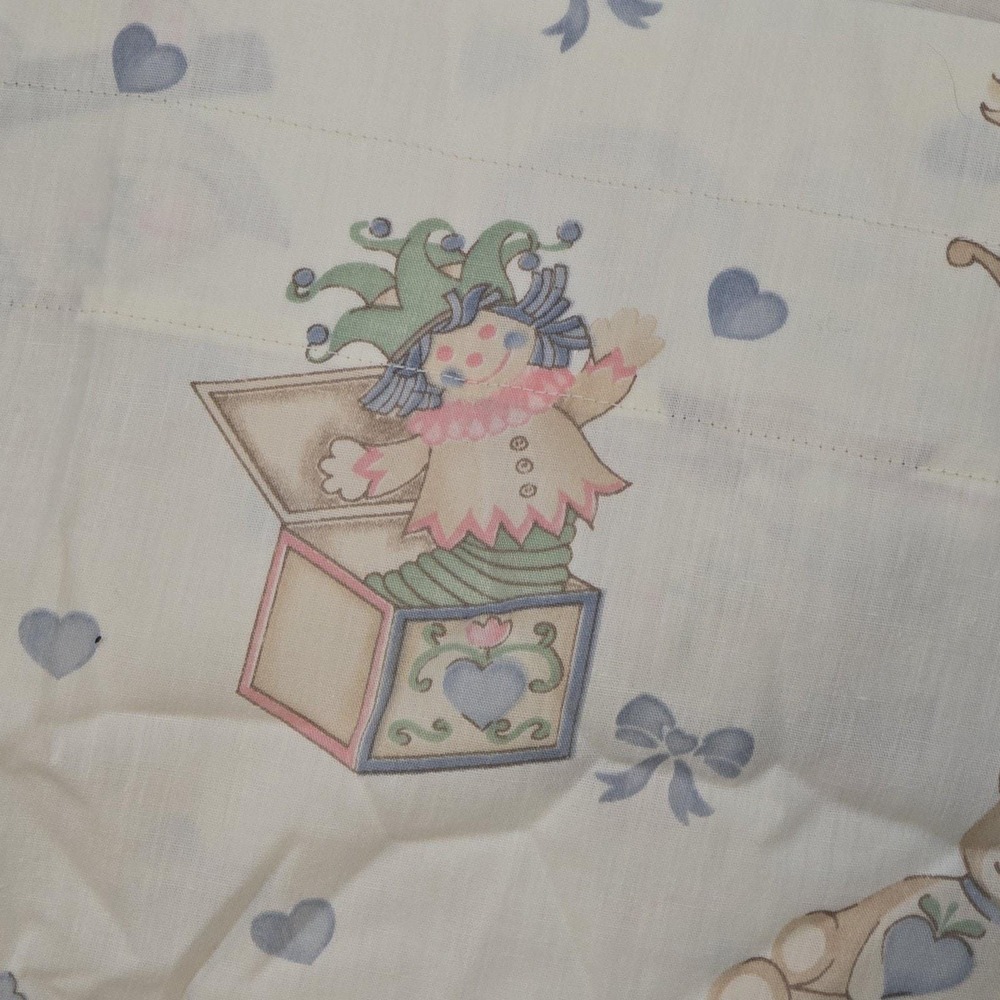 2 Rocking Horse Vtg Toys Nursery Baby Room Handmade Curtains Valance Cottagecore - Picture 5 of 8
